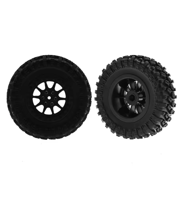 Silver Beadlock wheels upgrade for MN-82, MN-82s, MN-82T. 70mm.